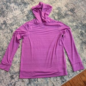 Land's End Girl's Long Sleeve Hooded UPF/UV 50 Top Shirt Size M(8) NWT